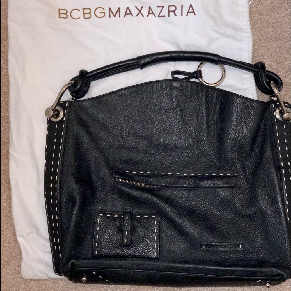 πHOST PICKπ BCBG Black Shoulder Purse - Picture 1 of 4